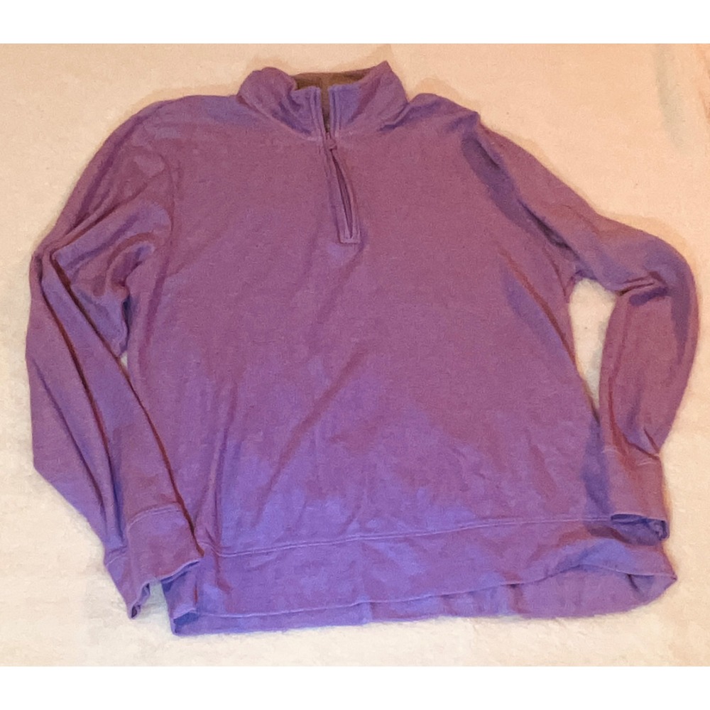 Vineyard Vines Mens Purple 100% Pima Cotton Quarter Zip Pullover Sweater Size M - Picture 1 of 5